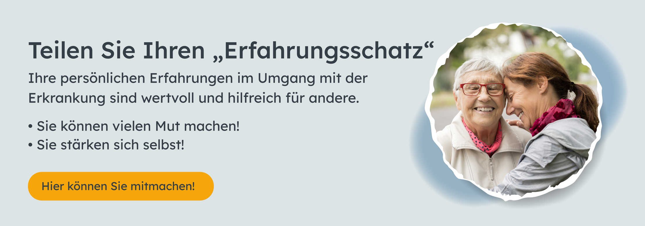 Initiative Erfahrungsschatz Banner zur Initiative „Erfahrungsschatz".