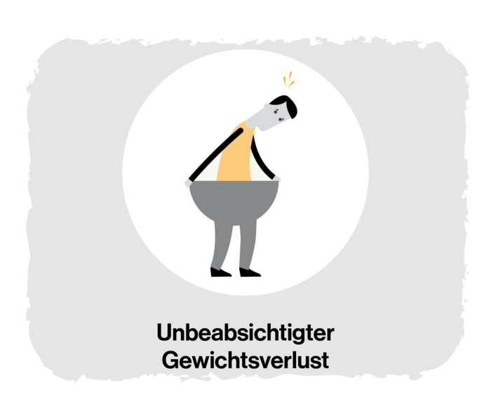 Grafik einer Person, deren Hose zu weit ist. 