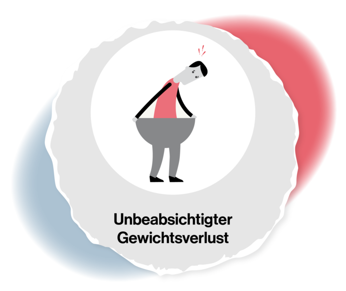 Grafik einer Person, deren Hose zu weit ist. 