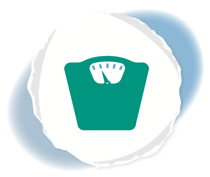 Die Grafik einer Personenwaage.