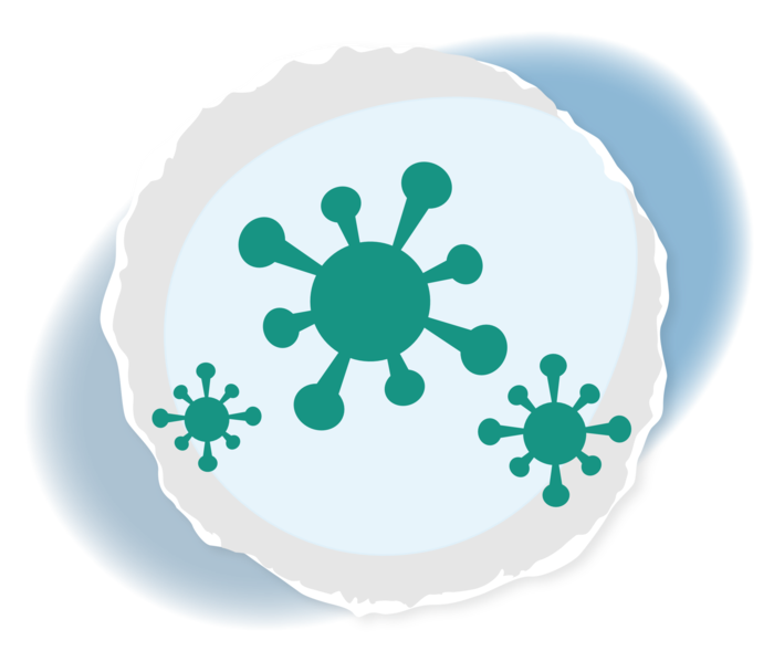 Grafik dreier Viren.