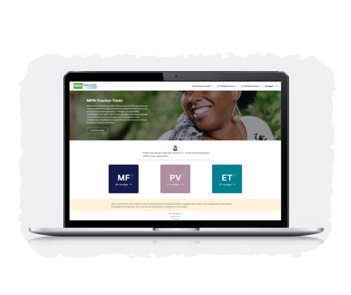 Ein Laptop, auf dem der MPN-Tracker angezeigt wird.