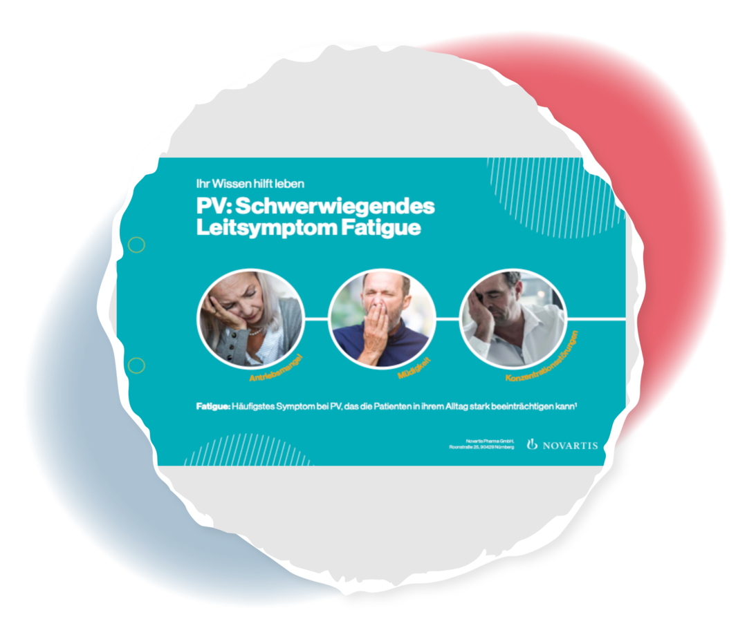 Titelseite der Themenkarte „PV: Schwerwiegendes Leitsymptom Fatigue“.