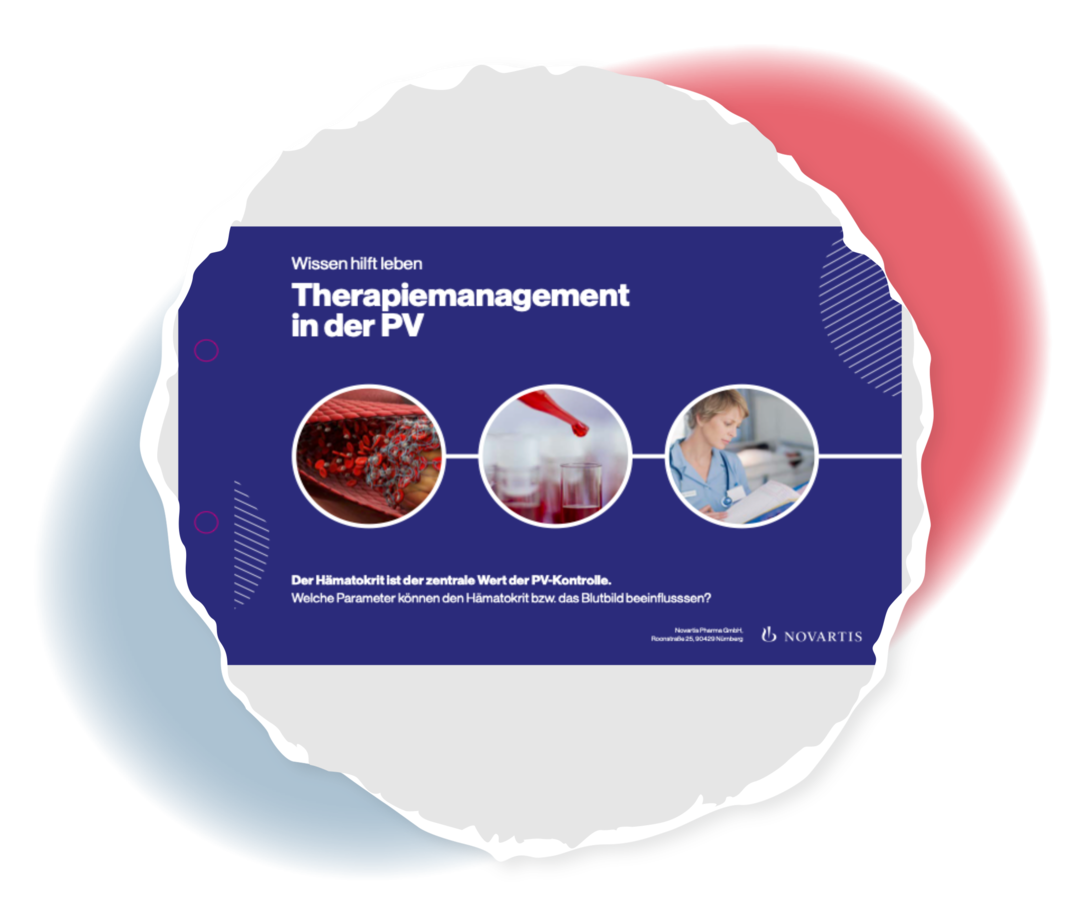 Titelseite der Themenkarte „Therapiemanagement in der PV“.