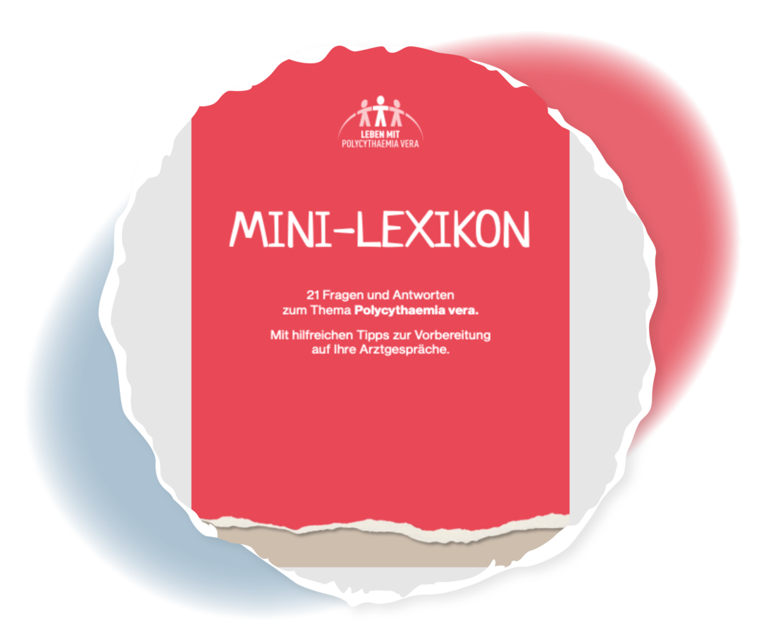 Polycythaemia vera: Mini-Lexikon Titelblatt der Broschüre „Mini-Lexikon“.