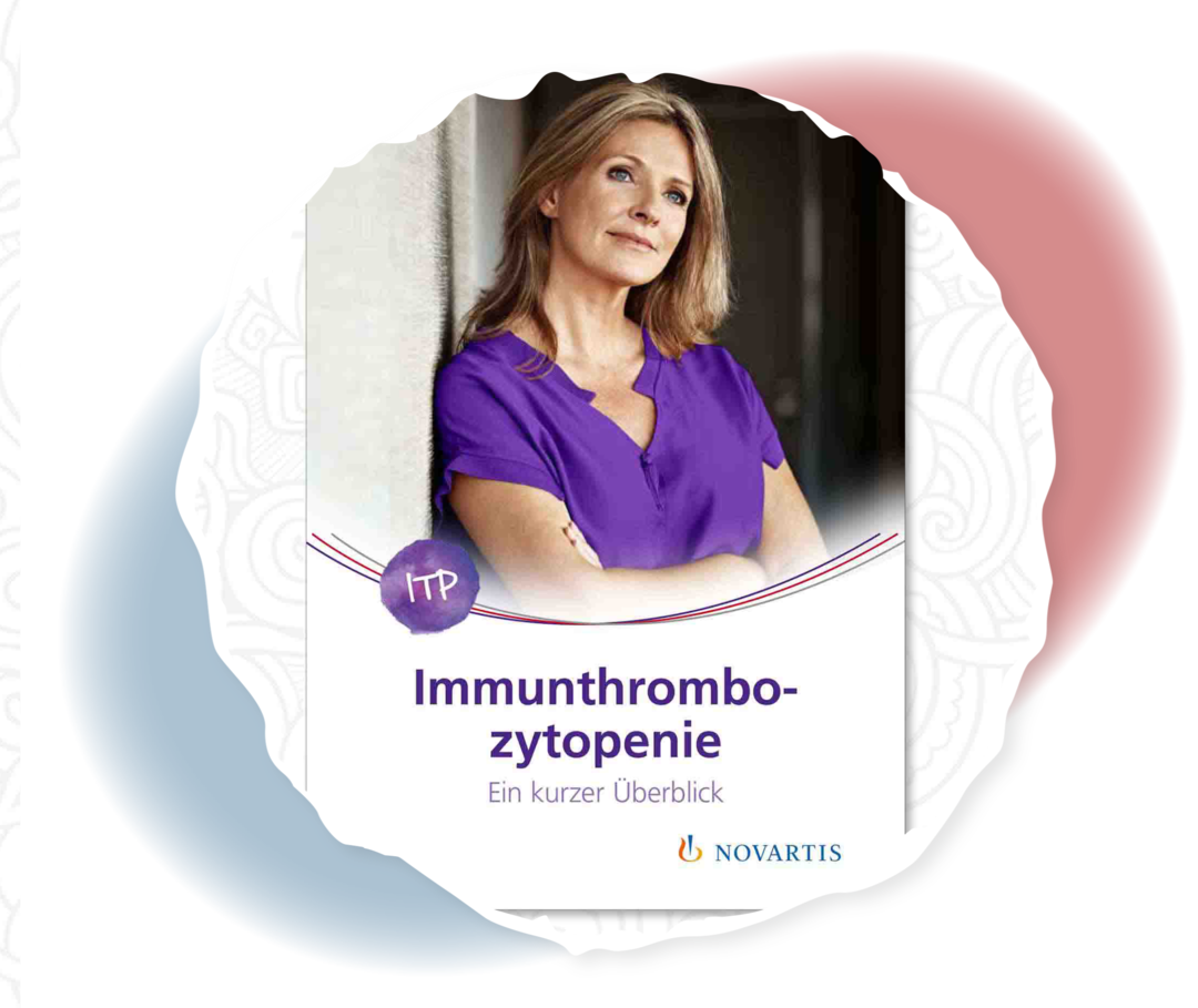 ITP: Ein kurzer Überblick Titelseite der Broschüre „Immunthrombozytopenie: Ein kurzer Überblick“.