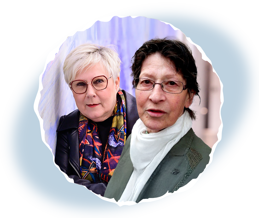 Teaser PV-Erfahrungsberichte Die PVPatientinnen Ilona Beyer und Inge Bäumle.